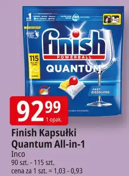 E.Leclerc Tabletki do zmywarek lemon Finish Quantum oferta