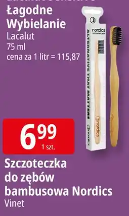 E.Leclerc Szczoteczka do zębów bambusowa średnia czarna Nordics Oral Care oferta