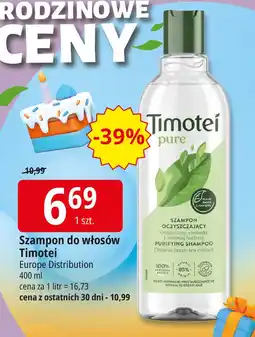 E.Leclerc Szampon do włosów oczyszczający zielona herbata Timotei Pure oferta