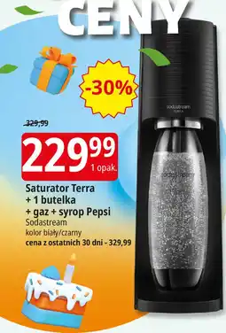 E.Leclerc Zestaw: urządzenie terra biały + cylinder cqc butelka syrop pepsi 440 ml Sodastream oferta