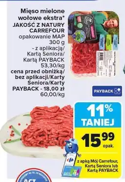 Carrefour Market Mięso mielone wołowe ekstra JAKOŚĆ Z NATURY CARREFOUR oferta