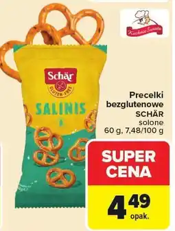 Carrefour Market Precelki bezglutenowe SCHÄR solone 60g oferta