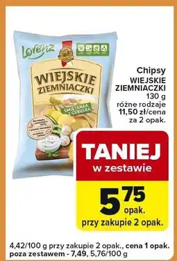 Carrefour Express Chipsy WIEJSKIE ZIEMNIACZKI 130 g Lorenz oferta