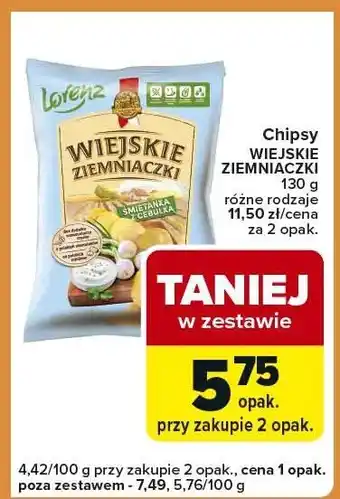 Chipsy WIEJSKIE ZIEMNIACZKI 130 g Lorenz