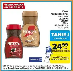 Carrefour Express Kawa rozpuszczalna NESCAFE CLASSIC, CREMA 200 g oferta