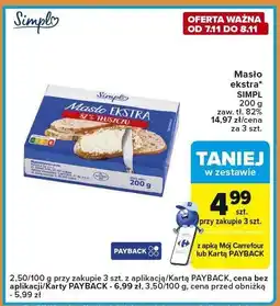 Carrefour Express Masło ekstra SIMPL 200 g oferta