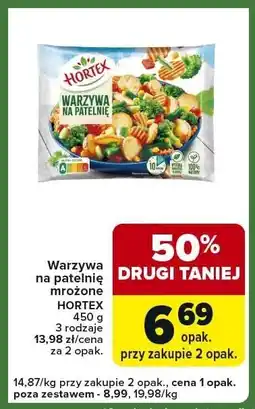 Carrefour Express Warzywa na patelnię mrożone HORTEX 450 g, 3 rodzaje oferta