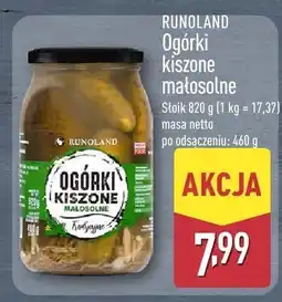 ALDI Ogórki kiszone małosolne RUNOLAND oferta