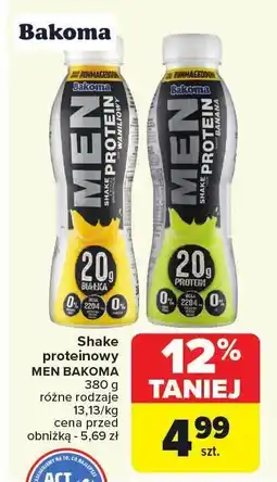 Carrefour Market Shake proteinowy MEN BAKOMA 380g oferta