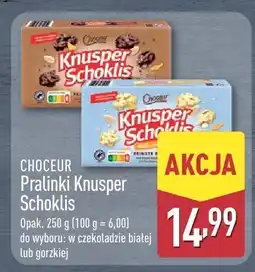 ALDI Pralinki Knusper Schokakis CHOCEUR w czekoladzie białej lub gorzklej oferta