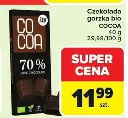 Carrefour Market Czekolada gorzka bio Cocoa 40 g oferta