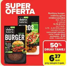 Carrefour Market Burger roślinny, gyros roślinny Dobra Kaloria 150-170 g 3 rodzaje oferta