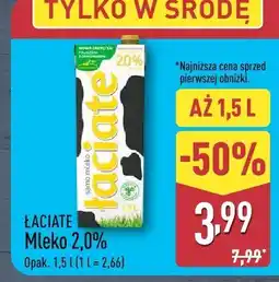 ALDI Mleko ŁACIATE 2,0% oferta