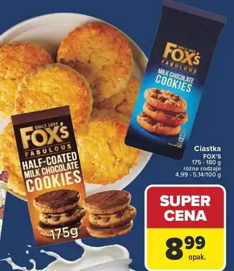 Ciastka FOX'S różne rodzaje