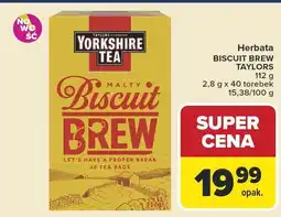 Carrefour Market Herbata YORKSHIRE TEA Biscuit Brew 2,8g x 40 torebek oferta