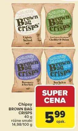 Carrefour Market Chipsy BROWN BAG CRISPS Lightly Salted 40g oferta