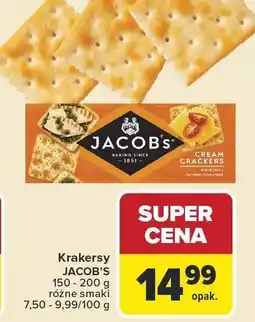 Carrefour Market Krakersy JACOB'S Cream Crackers 150-200g oferta