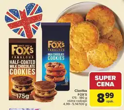 Carrefour Ciastka FOX'S różne rodzaje 175-180g oferta