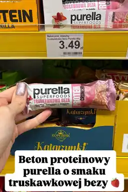 Dino Baton proteinowy crunchy truskawkowa beza Purella oferta