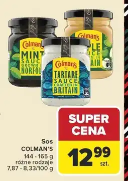 Carrefour Sos COLMAN'S różne rodzaje 144-165g oferta