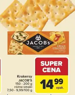 Carrefour Krakersy Jacob's różne smaki oferta