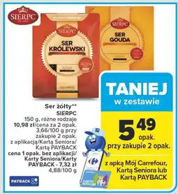 Carrefour Ser żółty Sierpc różne rodzaje oferta
