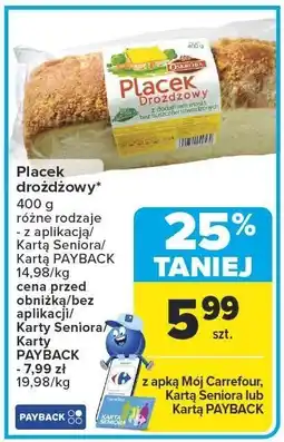 Carrefour Placek drożdżowy Carrefour oferta