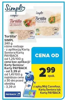 Carrefour Tortilla SIMPL oferta