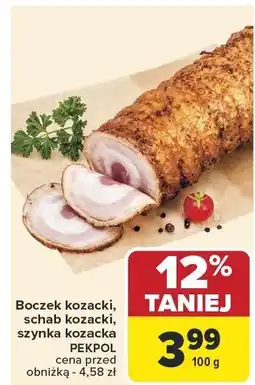Carrefour Boczek kozacki, schab kozacki, szynka kozacka PEKPOL oferta
