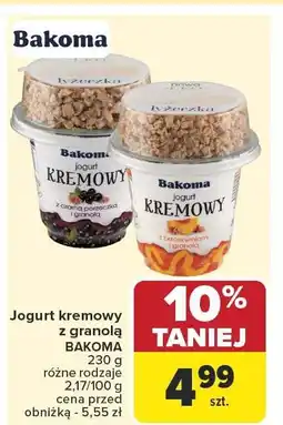 Carrefour Jogurt kremowy z granolą BAKOMA oferta
