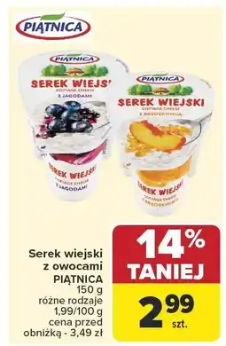Carrefour Serek wiejski z owocami PIĄTNICA 150 g oferta
