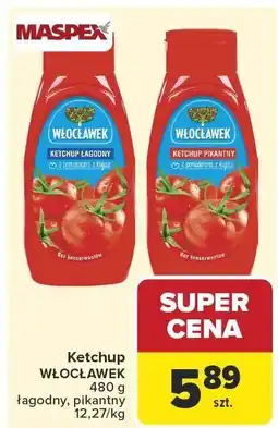 Carrefour Ketchup WŁOCŁAWEK 480 g łagodny, pikantny oferta