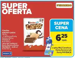Carrefour Ciastka KINDER CARDS 76,8 g FERRERO oferta