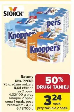 Carrefour Batony KNOPPERS 75 g różne rodzaje STORCK oferta