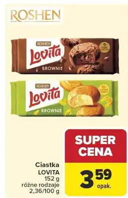 Carrefour Ciastka LOVITA 152 g różne rodzaje ROSHEN oferta