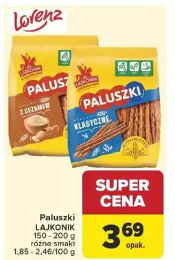 Carrefour Paluszki LAJKONIK LORENZ 150 - 200 g różne smaki oferta