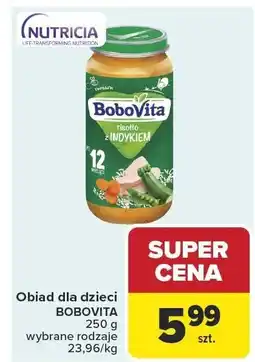 Carrefour Obiad dla dzieci BoboVita Risotto z indykiem 250g oferta