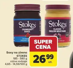 Carrefour Sos na zimno STOKES Classic English Mustard 185-580g oferta