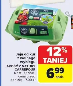 Carrefour Jaja od kur z wolnego wybiegu Carrefour Jakość z Natury oferta