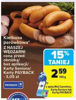 Carrefour Kiełbasa parowkowa Z NASZEJ WĘDZARNI oferta