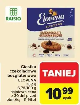 Carrefour Ciastka czekoladowe bezglutenowe ELOVENA 160g oferta