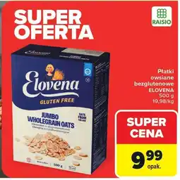 Carrefour Płatki owsiane bezglutenowe ELOVENA 500g oferta