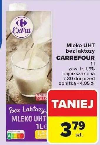 Mleko UHT bez laktozy CARREFOUR