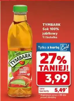 Kaufland TYMBARK Sok 100% jabłkowy 1 l butelka oferta
