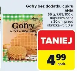 Carrefour Gofry bez dodatku cukru ANIA 65g oferta