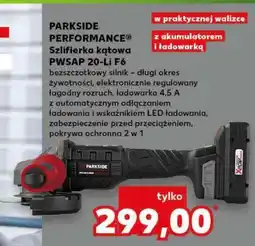 Kaufland PARKSIDE PERFORMANCE Szlifierka kątowa PWSAP 20-Li F6 oferta