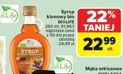 Carrefour Syrop klonowy bio BIOLIFE 250ml oferta
