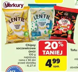 Carrefour Chipsy soczewicowe OHO! różne smaki 100 g Merkury oferta