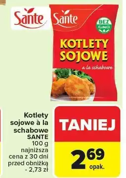 Carrefour Kotlety sojowe à la schabowe Sante 200 g oferta