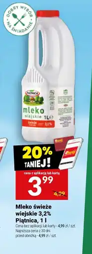 Twój Market Mleko świeże wiejskie oferta